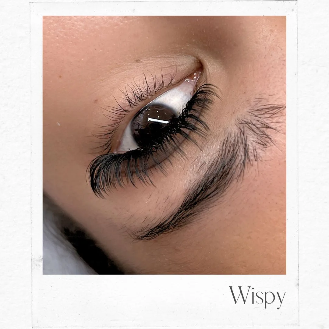 Polaroid style card — Wispy feathery lash set