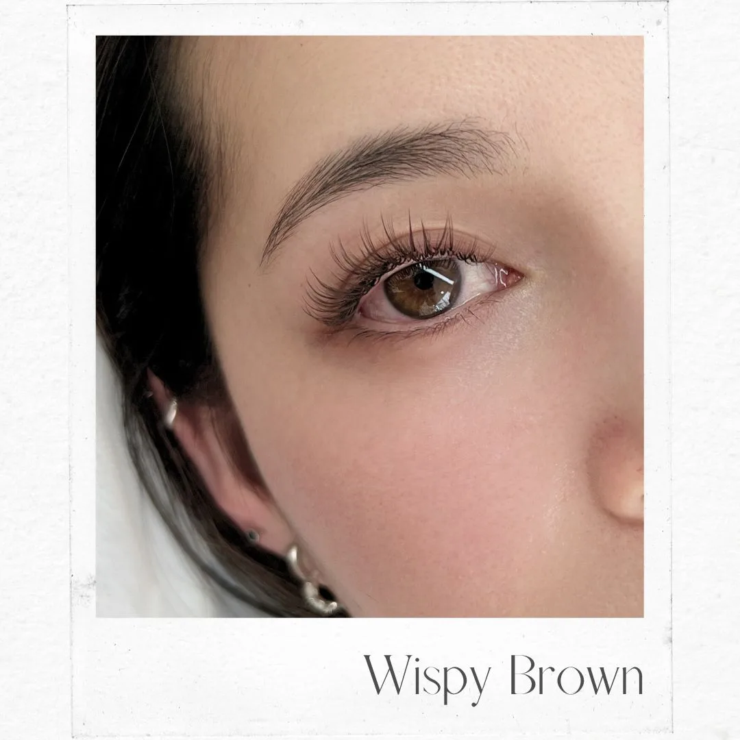 Polaroid style card — Wispy Brown lash set