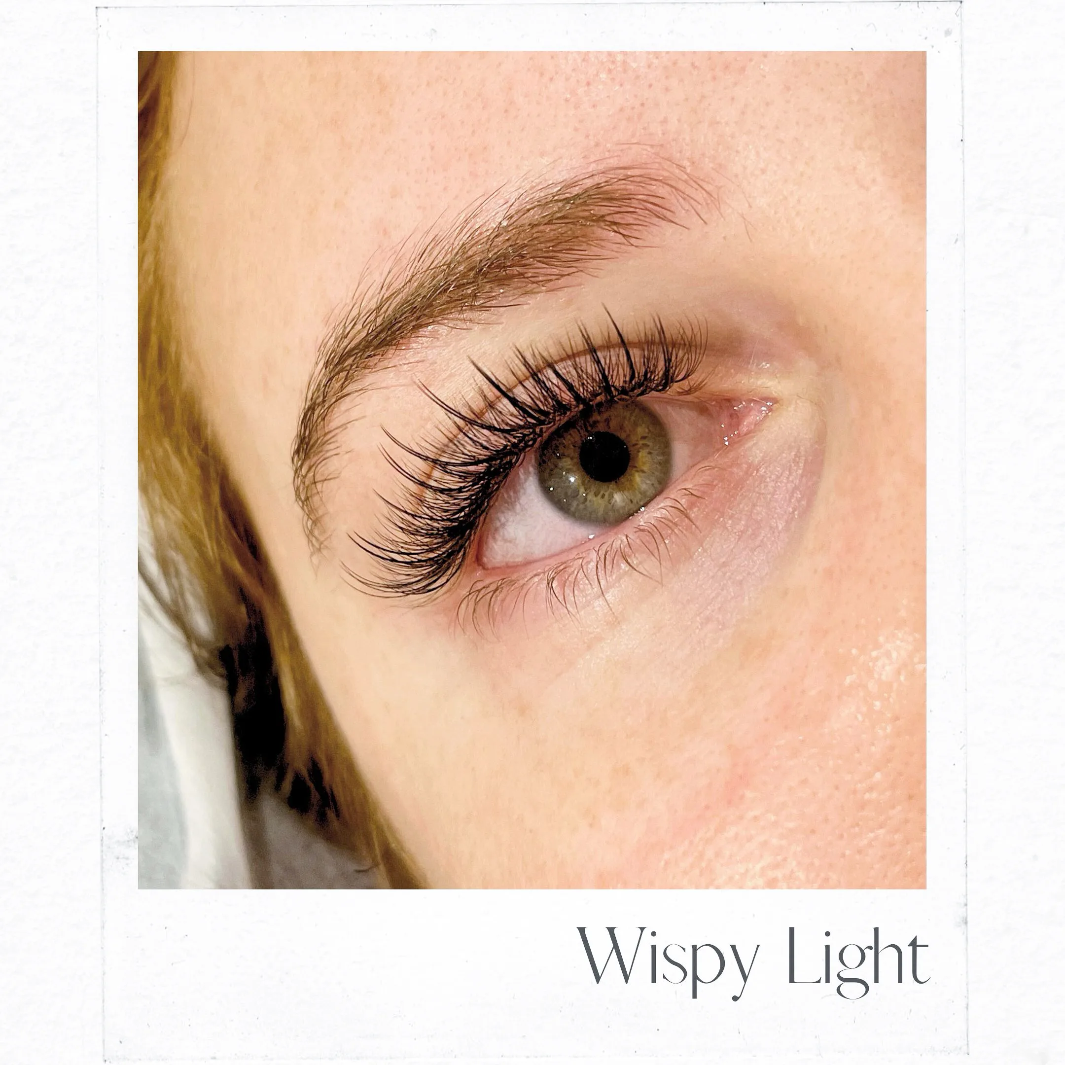 Polaroid style card — Wispy Light lash set