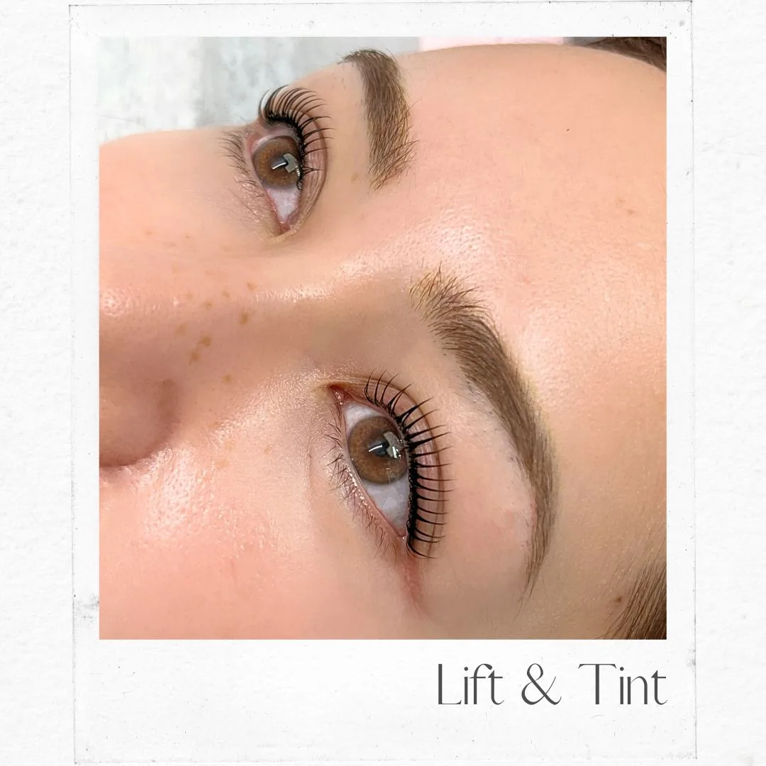 Polaroid style card — Lift and Tint on freckled client